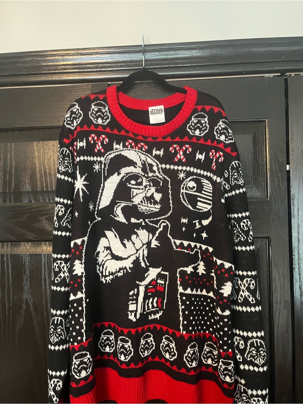 Star Wars Men's Crewneck Sweater in Black, Red, White